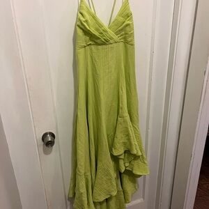 Free People Lime High Low Dress